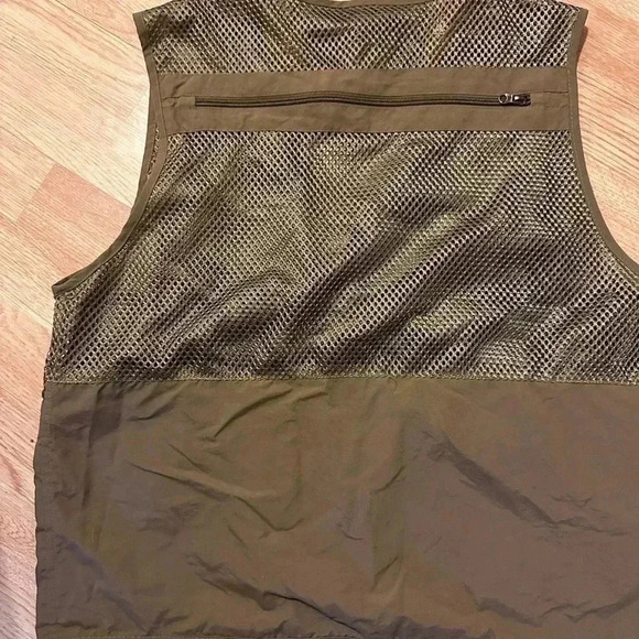 Men’s Large Brown Fishing Netted Zip Up Visit - Picture 4 of 8